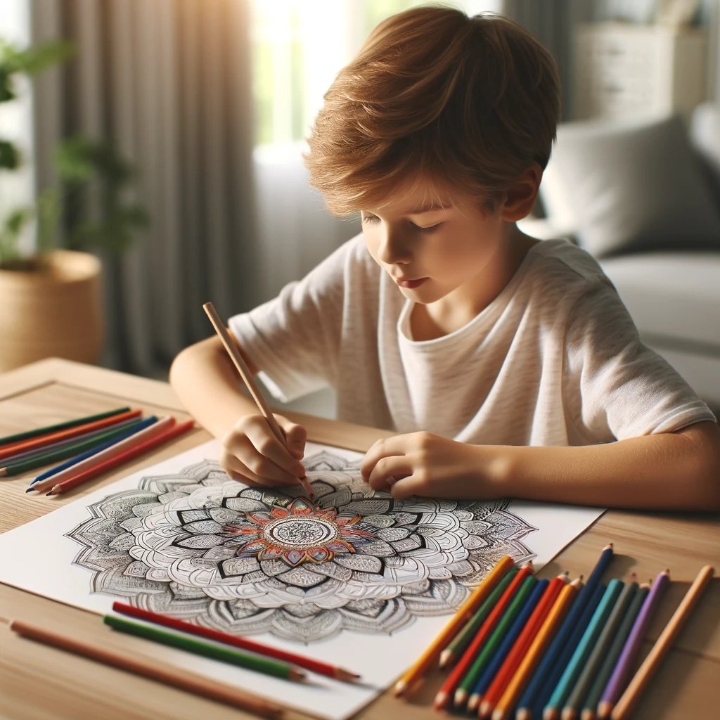 Mani che colorano un mandala con pastelli, un modo semplice per meditare e rilassarsi