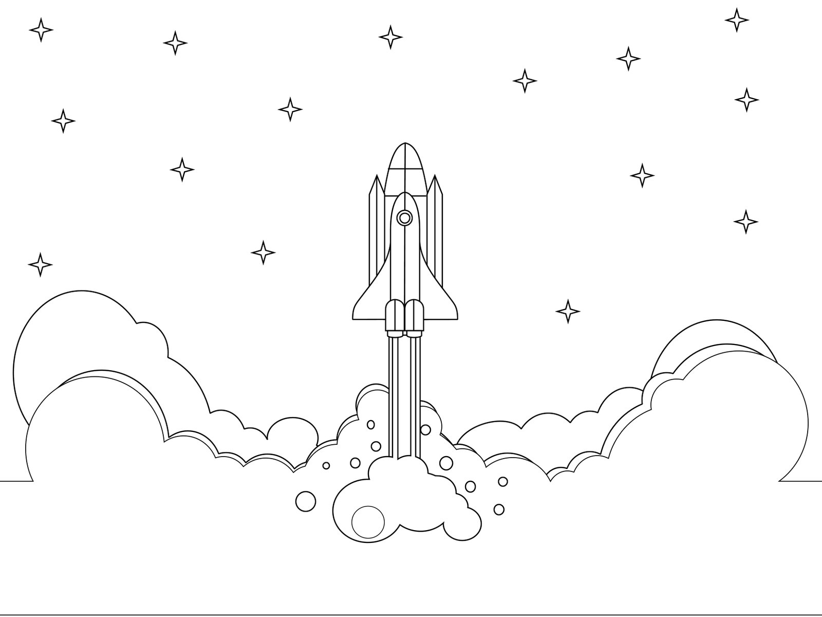 Space Shuttle da colorare
