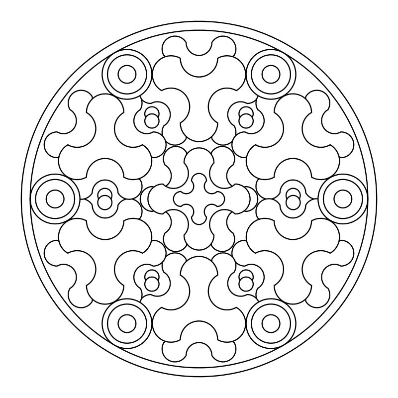 Mandala del mistero da colorare, disegno dedicato a ciò che resta inspiegato
