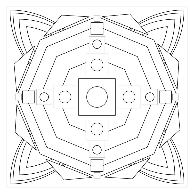 Mandala della salute da colorare, disegno dedicato al benessere del corpo e della mente