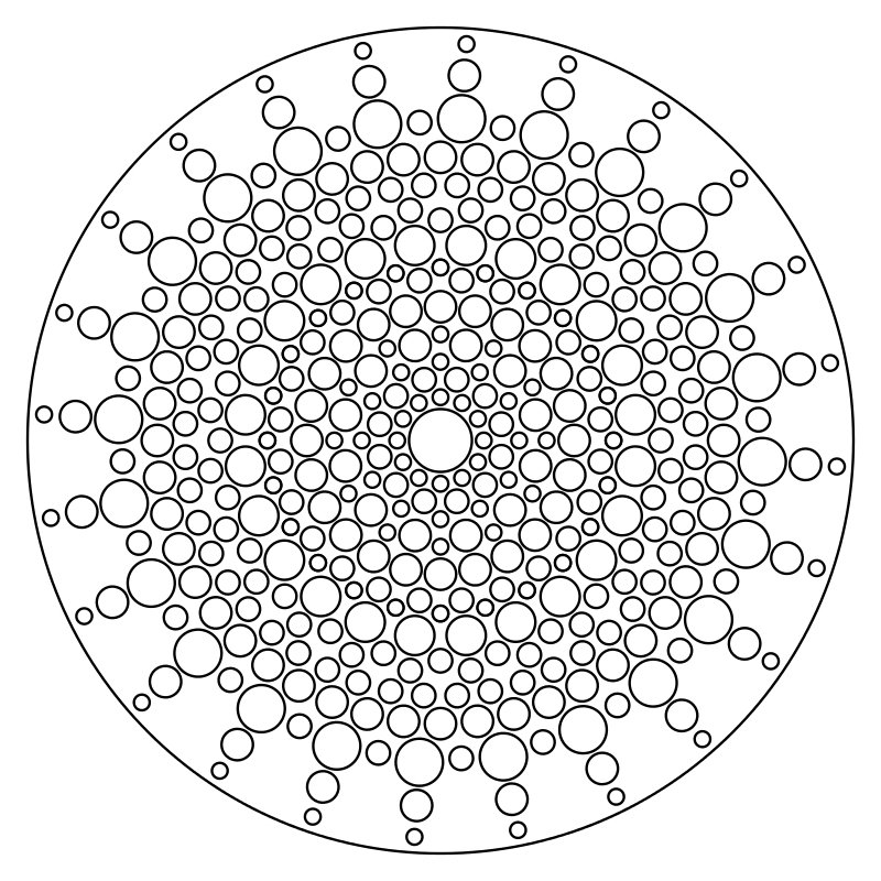 Mandala Visione sociale da colorare, disegno sul rapporto tra individuo e società
